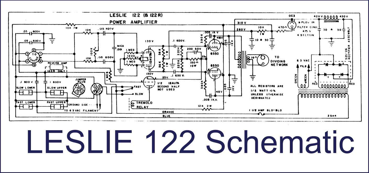 leslie rotating speaker schematic guitar